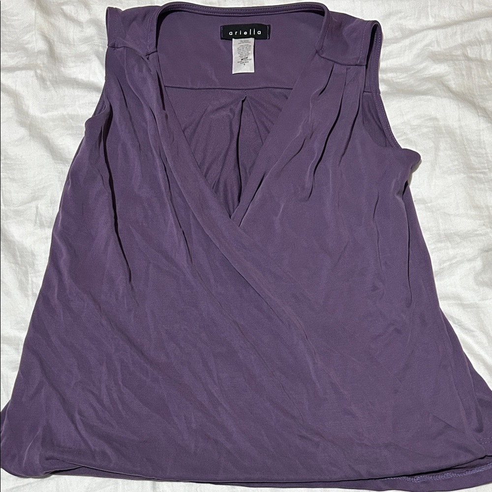 Ariella Women's Deep Purple Wrap Blouse